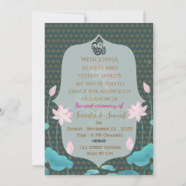 Tarjeta de Invitación para Noche de Sangeet de Bod
