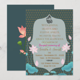 Tarjeta de Invitación para Noche de Sangeet de Bod