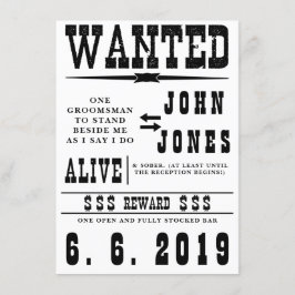 Tarjeta de invitación para padrino de boda con est