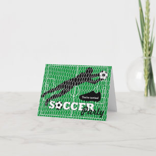 Tarjeta de invitación para partido de fútbol