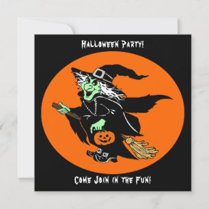 Tarjeta de invitación para Personalizado Witch Fly