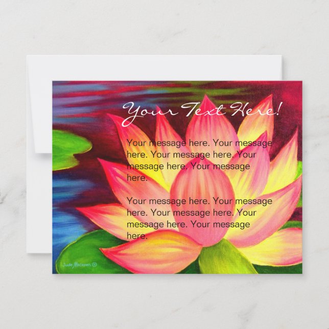 Tarjeta de invitación para pintura de flores de Lo (Anverso)
