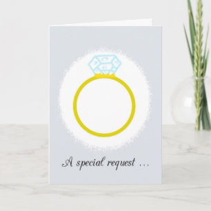 Tarjeta de invitación para portador de anillo.