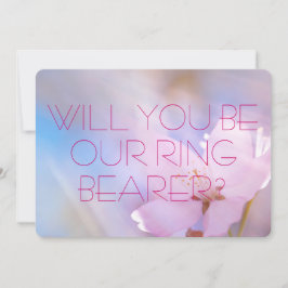 Tarjeta de invitación para portador de anillo de b