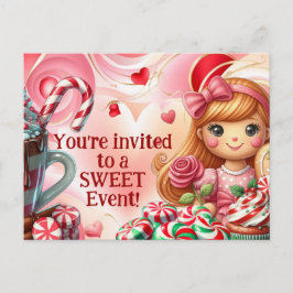 Tarjeta de Invitación para Postal de Fiesta Dulce 