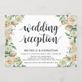 Tarjeta de invitación para recepción de boda de es