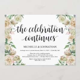 Tarjeta de invitación para recepción de boda de pr