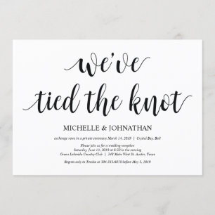 Tarjeta de invitación para recepción de boda rústi