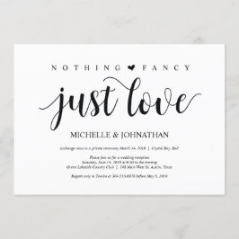 Tarjeta de invitación para recepción de boda secre