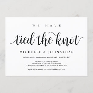 Tarjeta de Invitación para Recepción de Elopamient