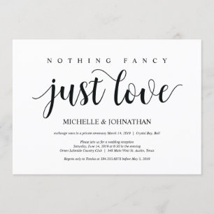Tarjeta de Invitación para Recepción de Elopement