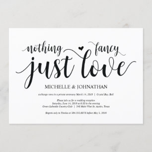 Tarjeta de Invitación para Recepción de Elopement