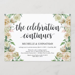 Tarjeta de Invitación para Recepción de Fuga de No
