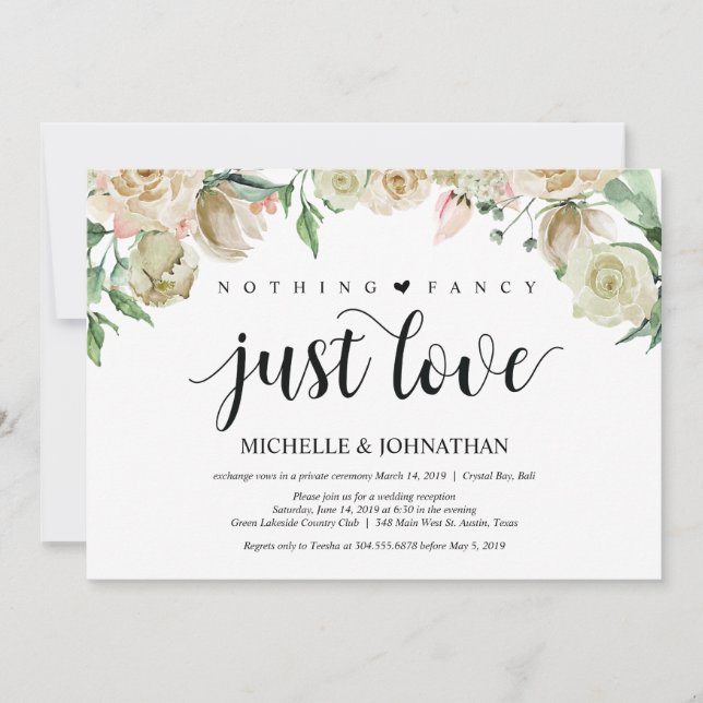 Tarjeta de Invitación para Recepción de Fuga de No (Anverso)