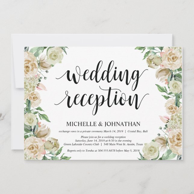 Tarjeta de Invitación para Recepción de Huida de P (Anverso)