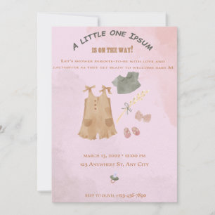 Tarjeta de invitación para recibir a un recién nac