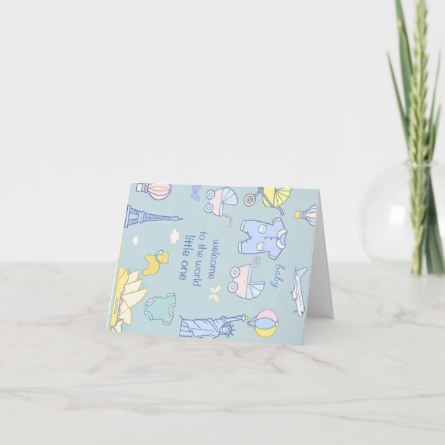 Tarjeta de invitación para recién nacidos (Anverso)