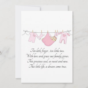 Tarjeta de Invitación para recién nacidos