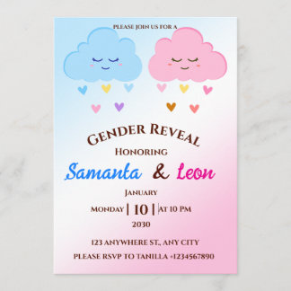 Tarjeta de Invitación para Revelación de Género