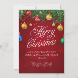 Tarjeta de invitación para saludos de Navidad