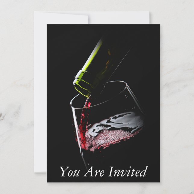 Tarjeta de invitación para sumiller de vino (Anverso)