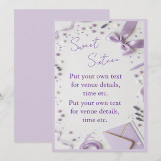 Tarjeta de invitación para Sweet Sixteen