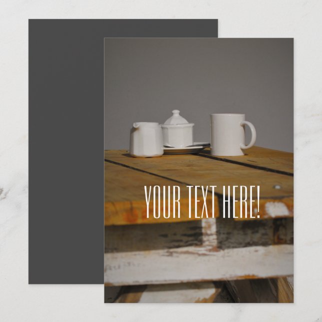 Tarjeta de invitación para tazas de té de mesa rús (Anverso / Reverso)