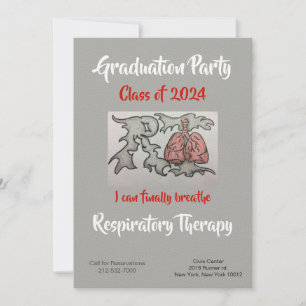 Tarjeta de invitación para terapeuta respiratorio