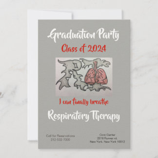 Tarjeta de invitación para terapeuta respiratorio