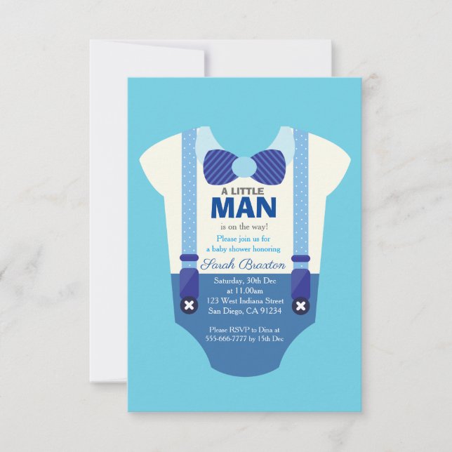 Tarjeta de invitación para una ducha de bebé para  (Anverso)