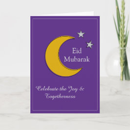 Tarjeta de invitación personalizable de Eid púrpur