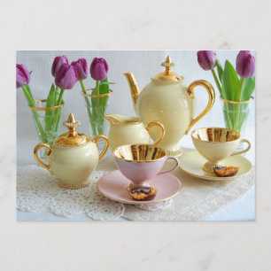 Tarjeta de invitación personalizada Coffee Morning