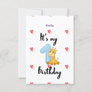 Tarjeta de invitación personalizada de cumpleaños