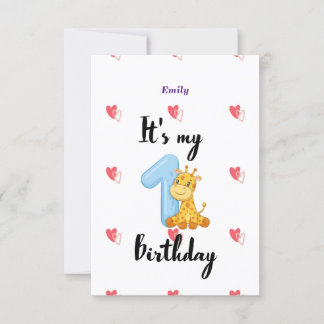 Tarjeta de invitación personalizada de cumpleaños