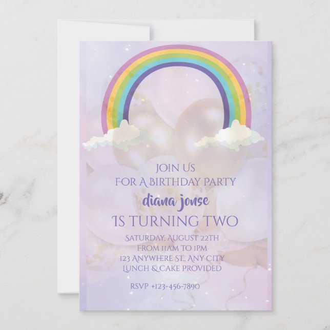 Tarjeta de Invitación Personalizada Elegante | Bod (Anverso)