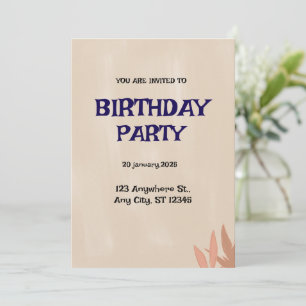 Tarjeta de Invitación Personalizada Elegante para