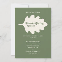 Tarjeta de invitación personalizada para cena de A