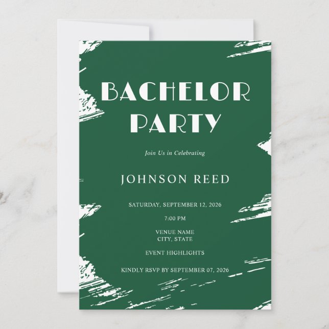 Tarjeta de invitación personalizada para despedida (Anverso)