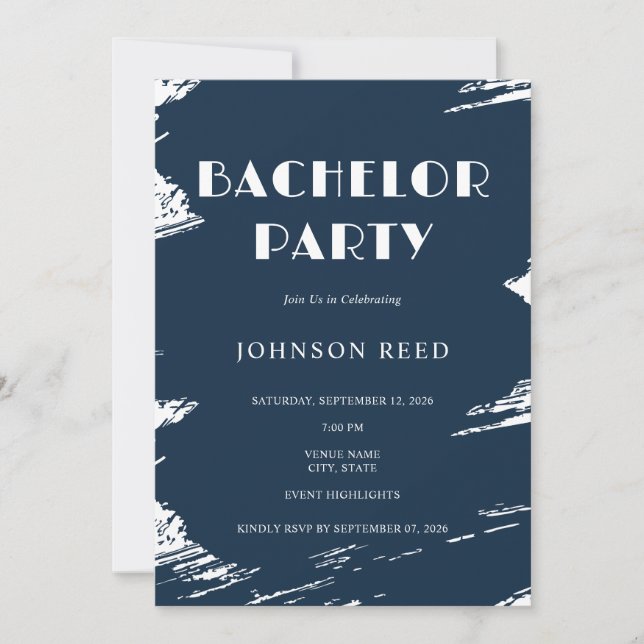 Tarjeta de invitación personalizada para despedida (Anverso)