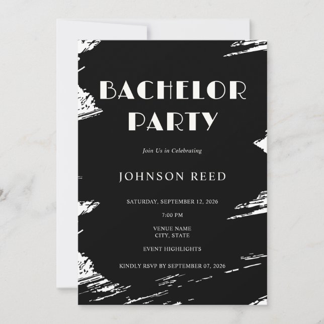 Tarjeta de invitación personalizada para despedida (Anverso)