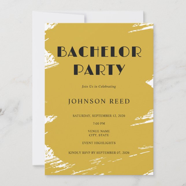 Tarjeta de invitación personalizada para despedida (Anverso)