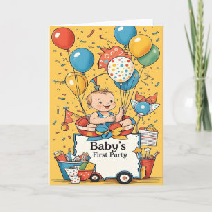 Tarjeta de invitación personalizada para el primer