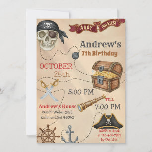 Tarjeta de invitación personalizada para fiesta de