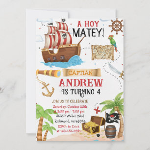 Tarjeta de invitación personalizada para fiesta de