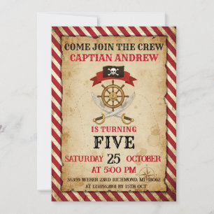 Tarjeta de invitación personalizada para fiesta de