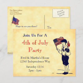 Tarjeta de invitación personalizada para fiesta de