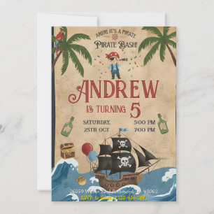 Tarjeta de invitación personalizada para fiesta de