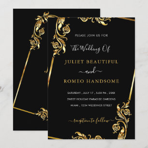 Tarjeta de invitación personalizada para la boda d