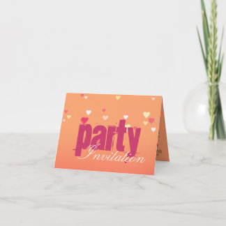 Tarjeta de invitación Pinky Rubor Party