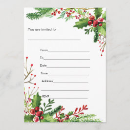 Tarjeta de Invitación Pintada con Acuarela de Muér